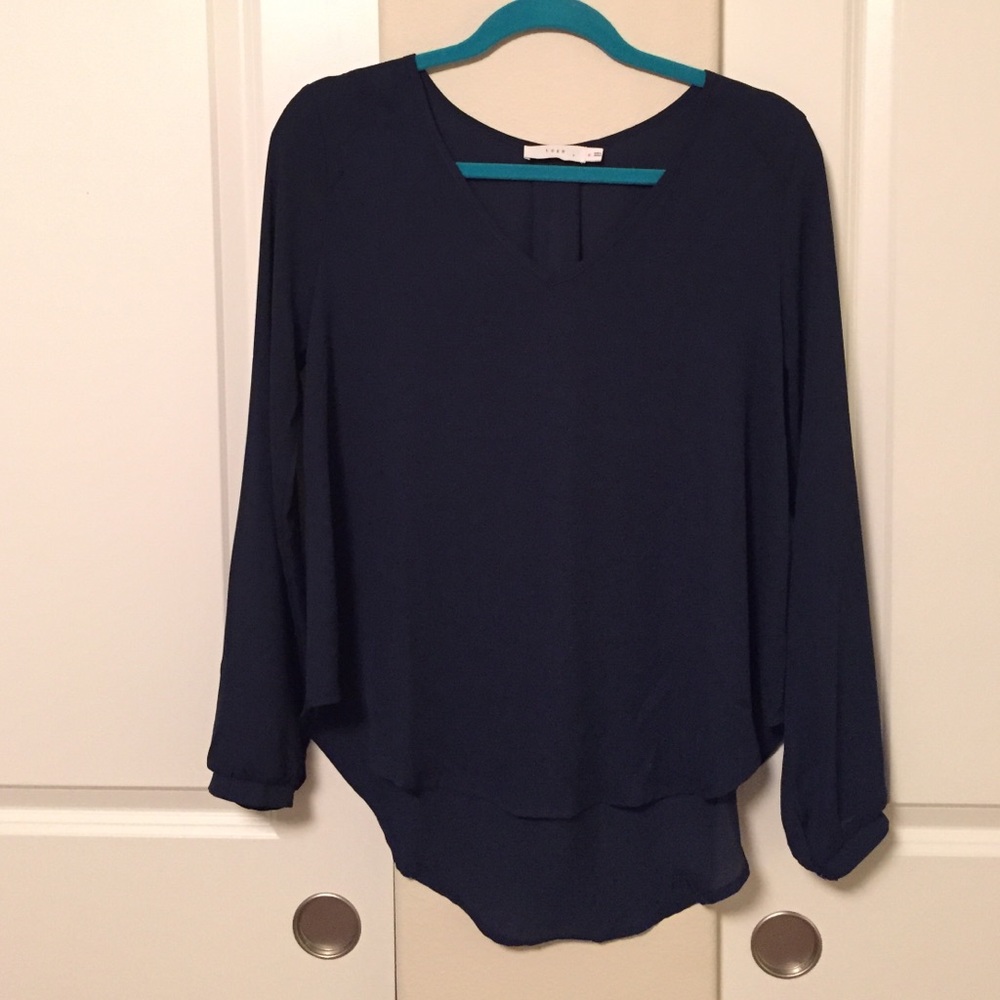 Lush navy blue blouse